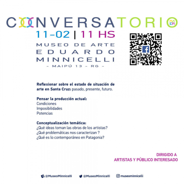 El “Minnicelli” invita al Conversatorio sobre el Arte en Santa Cruz