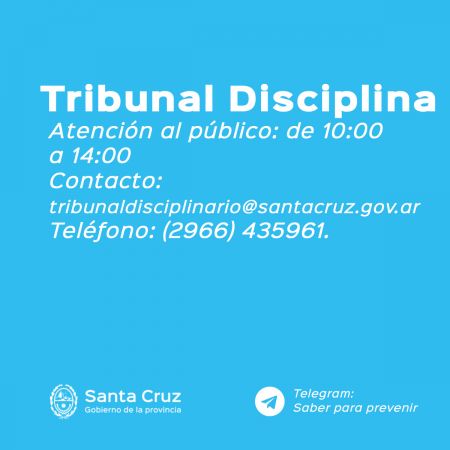 El Honorable Tribunal Disciplinario atenderá al público en nuevo horario