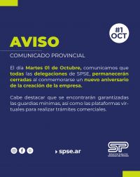 Comunicado Servicios Públicos Sociedad del Estado