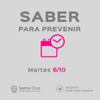 Saber para prevenir Informe epidemiológico martes 6 de octubre