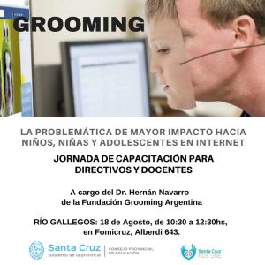 Grooming Argentina brindará charlas para docentes y estudiantes