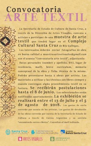 El Área de Artes Visuales abrió la convocatoria para la Muestra de Arte Textil