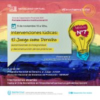 Inscripciones abiertas para capacitación destinada a equipos de niñez y adolescencia de toda la provincia