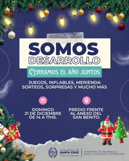 El Ministerio de Desarrollo Social invita a la comunidad a la jornada de cierre de año "Somos Desarrollo"