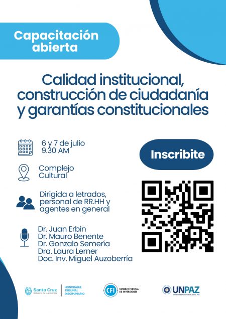 Inscripciones abiertas para capacitación dirigida a letrados y personal de recursos humanos