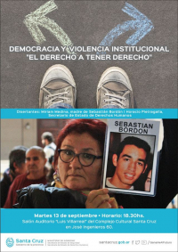 Miriam Medina dará charla sobre “Democracia y Violencia Institucional”  en el Complejo Cultural