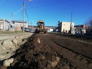 Vialidad Provincial efectuó tareas de perfilado en calles de 28 de Noviembre