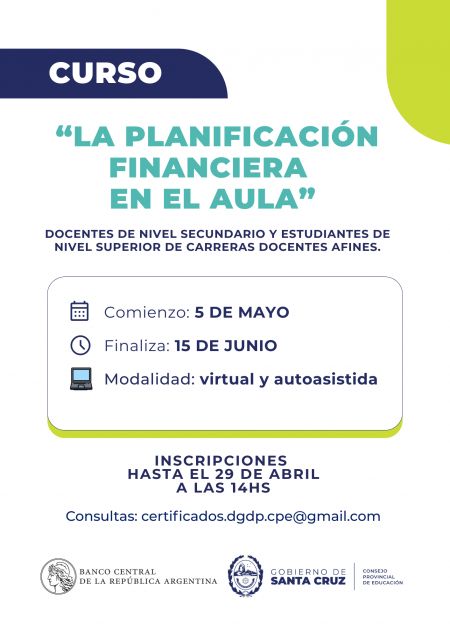 Educación invita a capacitarse en planificación financiera para el aula