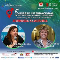 La Presidenta del CPE participará en la clausura del IIº Congreso Internacional de Discapacidad, Género y Ciudadanía