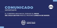 El Gobierno Provincial dispuso el inicio del ciclo lectivo para el próximo lunes 4 de marzo
