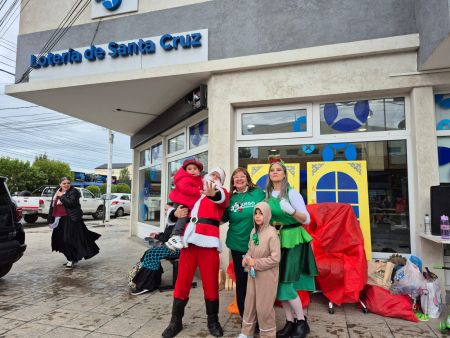 Claudia Pavez en la fiesta de la Navidad.