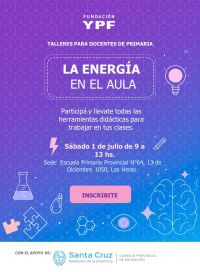 Se realizará un taller de Formación para docentes de primaria “la energía en el aula”