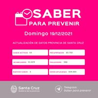 Saber Para Prevenir | Informe Epidemiológico | Domingo 19 de diciembre