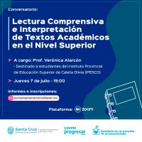 Se encuentra abierta la inscripción al conversatorio “Lectura comprensiva e interpretación de textos académicos en el nivel superior”