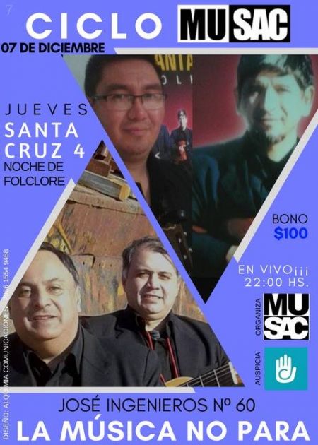 El grupo folklórico “Santa Cruz 4” se presentará en el Ciclo Musac