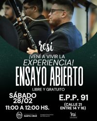 Invitan a vivir una experiencia única a través de un ensayo abierto de la Escuela Re Si