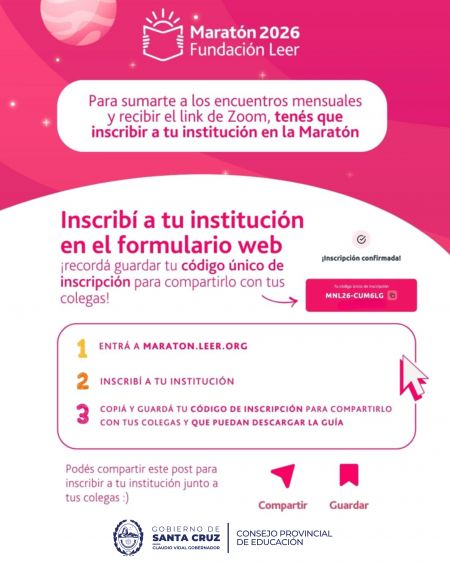 Educación invita a participar de la Maratón Nacional de Lectura 2026