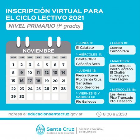 Inscripciones virtuales para el Ciclo Lectivo 2021 Nivel Primario y Secundario