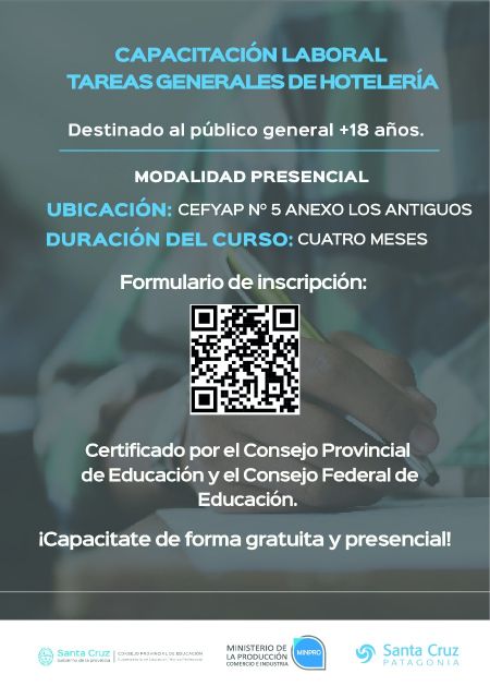 Educación presenta una nueva capacitación para el turismo en Los Antiguos y Perito Moreno