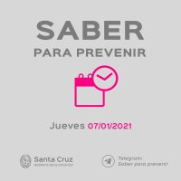 Saber para Prevenir | informe epidemiológico | Jueves 7 de enero