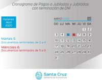 Cronograma de pago de jubilados y jubiladas de la provincia con terminación de DNI