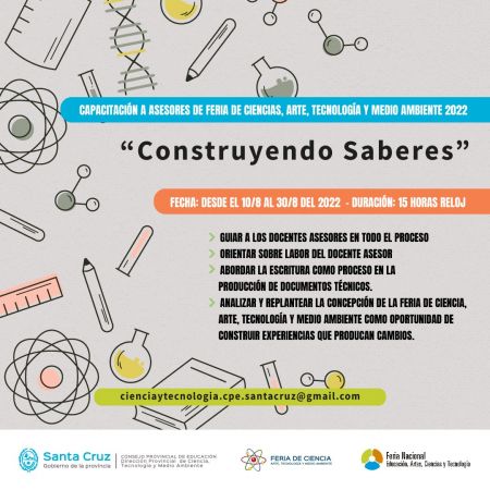 Se abre inscripción a la Capacitación a Asesores de Feria de Ciencias, Arte, Tecnología y Medio Ambiente, 2022 “Construyendo Saberes”