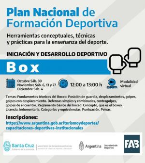 Invitan a participar de curso de iniciación y desarrollo deportivo de boxeo
