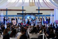 La comunidad acompañó el acontecimiento. 