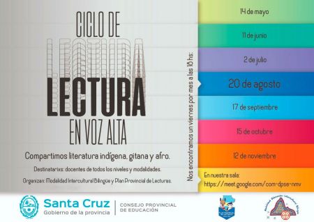 Se realizará el 4° Encuentro del Ciclo de Lectura en Voz Alta