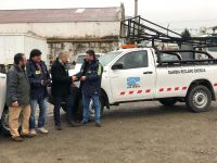 Servicios Públicos hizo entrega de equipamiento en Las Heras y Perito Moreno