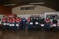 Se concretó la entrega de certificados a bomberos de la provincia