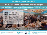 El Gobierno se suma a las actividades por el aniversario de Río Gallegos