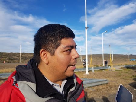 El jefe de prensa de Vialidad Nacional de Chubut, Marcelo Yapura.