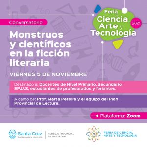 Invitan a participar del conversatorio “Monstruos y científicos en la ficción literaria”