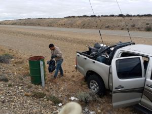 Recolectaron residuos en la Ruta Nacional Nº 3