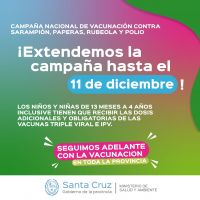 Se extiende hasta el 11 de diciembre la Campaña Nacional de Vacunación 2022