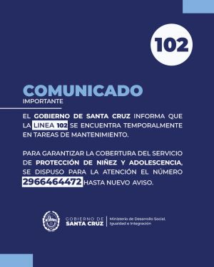 Comunicado Importante: La línea 102 se encuentra con tareas de mantenimiento