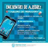 Semana del Estudiante: Encuentro “Tablero de Primavera” invita a festejar con Ajedrez