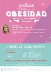 Reconocida médica brindará actualización sobre Obesidad