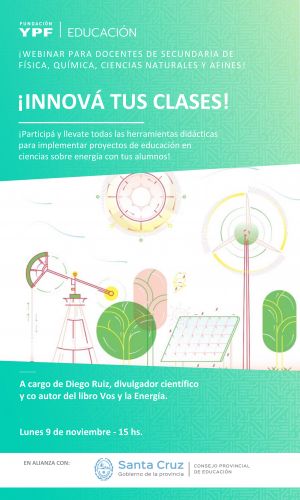 Educación invita a participar del Webinar “La Energía en el Aula”