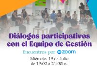 Invitan a un nuevo encuentro virtual de “Diálogos Participativos con el equipo de gestión”