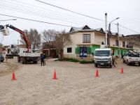 Servicios Públicos realiza tareas en articulación con estudiantes de educación técnica en Puerto Deseado