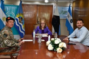 Alicia recibió en audiencia al comandante de la XI Brigada Mecanizada