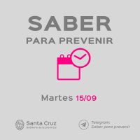 Saber para prevenir Informe epidemiológico Martes 15 de septiembre