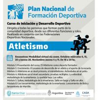 Lanzan curso de iniciación y desarrollo deportivo de atletismo