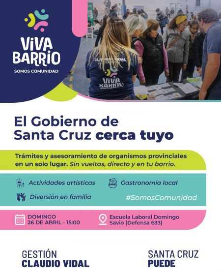 “Viva Barrio”: el Gobierno de Santa Cruz acerca servicios y propuestas comunitarias a la Escuela Domingo Savio