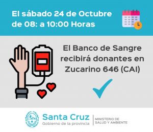 Este sábado invitan a ser donantes voluntarios de sangre