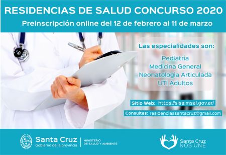 Continúa la inscripción para el ingreso a las Residencias Médicas