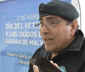 Fernando Alturria, presidente del Centro de Veterano de Guerra de Malvinas. 