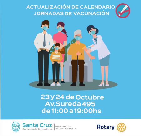 Actualizá tu calendario de vacunación en el Rotary